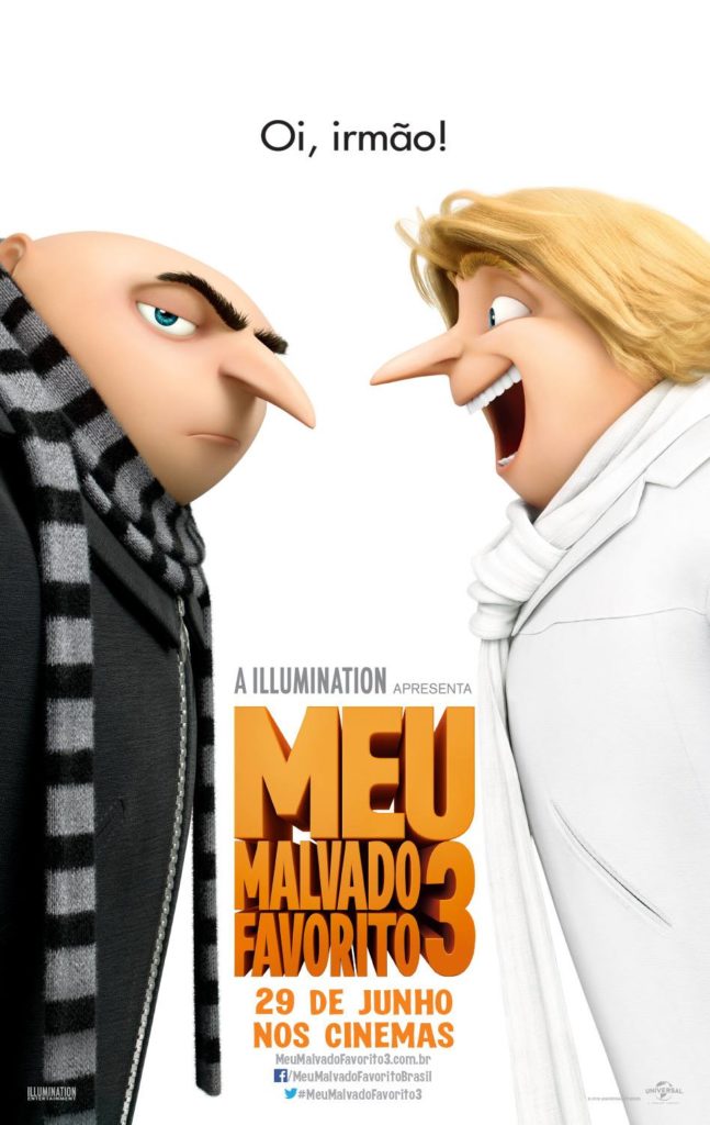 Gru encontra irmão gemêo Dru em novo cartaz