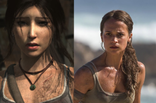 lara croft tomb raider alicia vikander comparacao jogo e cinema